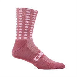 Giro Comp High Rise Sock in Dusty Rose Linocut
